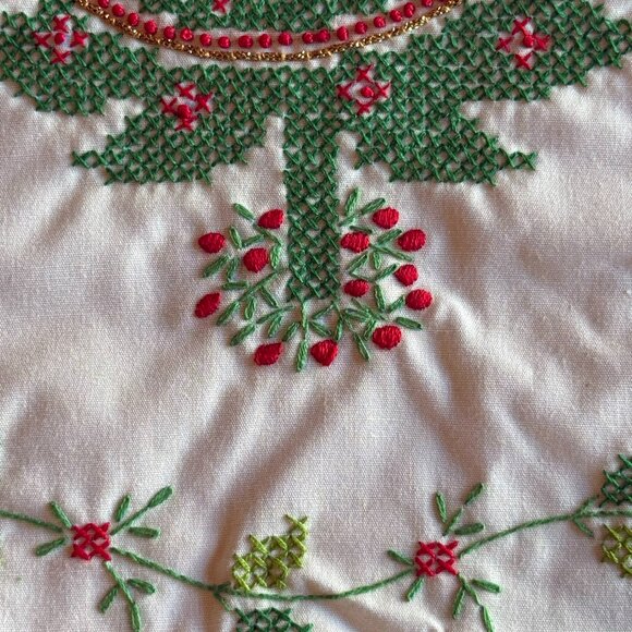 Vintage Christmas Handmade Table Runner - Picture 6 of 12
